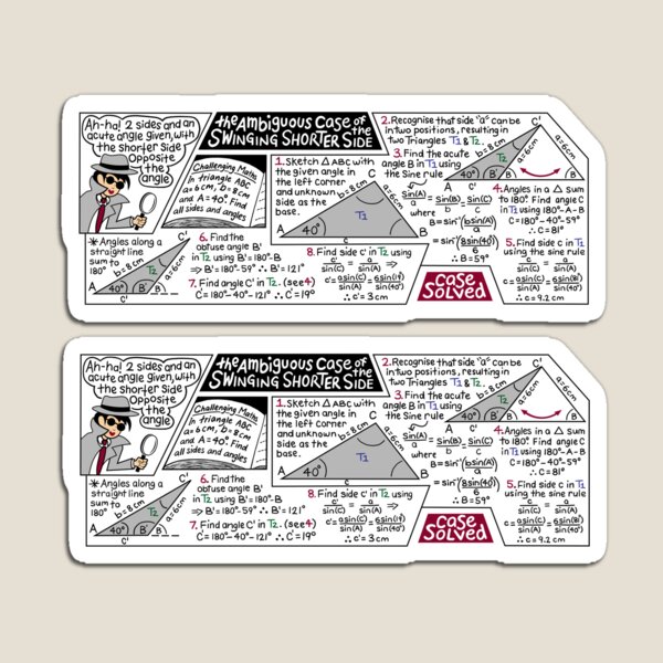 Item preview,  Ambiguous Case of the Swinging Shorter Side Double Sticker designed and sold by Mathsconcepts.