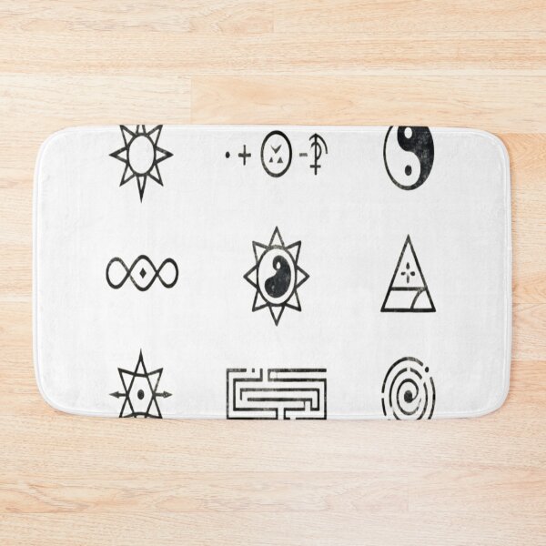 Item preview, Mystic Grid – Esoteric Symbols on Aged Parchment Background designed and sold by Cristhian Almanza.
