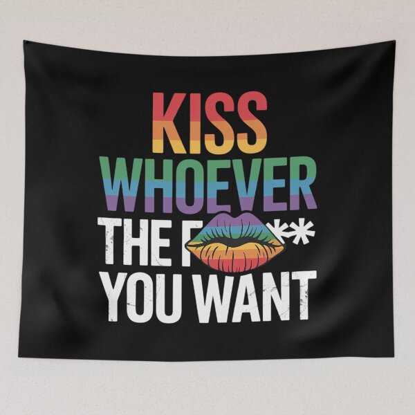 Item preview, Kiss Whoever The F Fuck You Want Gay Lesbian LGBT designed and sold by Morphologiona.