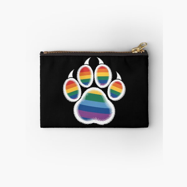 Item preview, LGBT Ally Furry Pride Rainbow Fursuit Dog Paw Print designed and sold by Morphologiona.