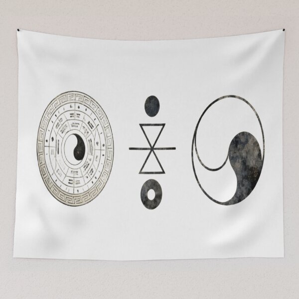 Item preview, Trinity of Balance – Taoist and Esoteric Symbols on Aged Parchment designed and sold by Cristhian Almanza.