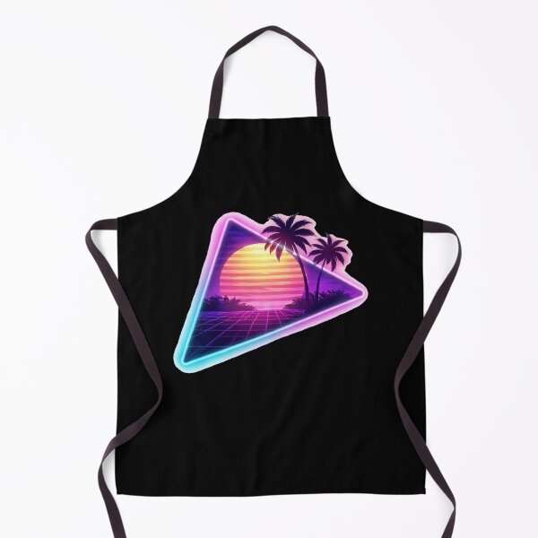 Item preview, Neon Sunset Palm Trees Retro Landscape designed and sold by TrendlyStudio.