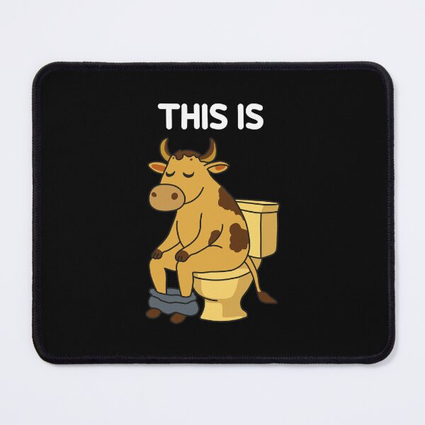 Item preview, Bull is sitting on a toilet designed and sold by NQArtist.