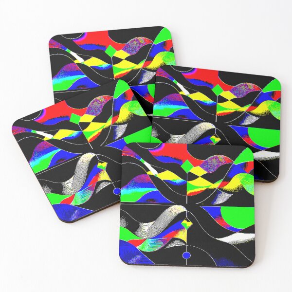 Item preview, prismatic rhythm dark electrize 3 colorful geometric abstract design designed and sold by SmashingDeals.