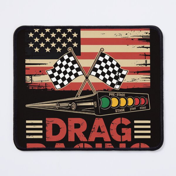 Item preview, Drag Racing US Flag Dragstrip designed and sold by RONALPARAD.