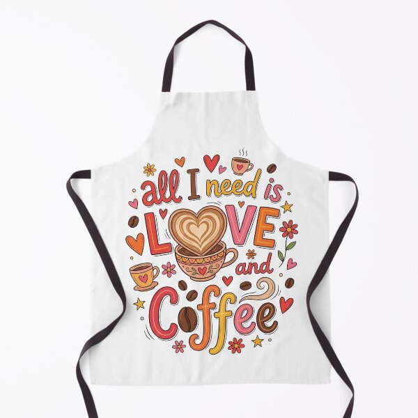 Item preview, All I Need Is Love and Coffee – Cute Valentine Coffee Illustration designed and sold by Lulunza.