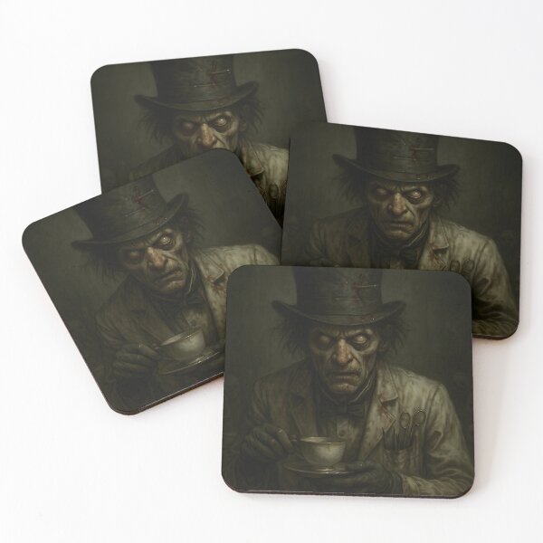 Item preview, Victorian Horror Gentleman Drinking Tea Dark Gothic Art designed and sold by BTBArtwork.