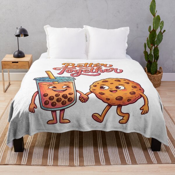 Item preview, Better Together Bubble Tea and Cookie – Cute Valentine Food Art designed and sold by Lulunza.
