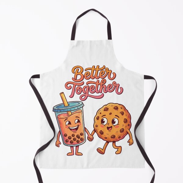 Item preview, Better Together Bubble Tea and Cookie – Cute Valentine Food Art designed and sold by Lulunza.