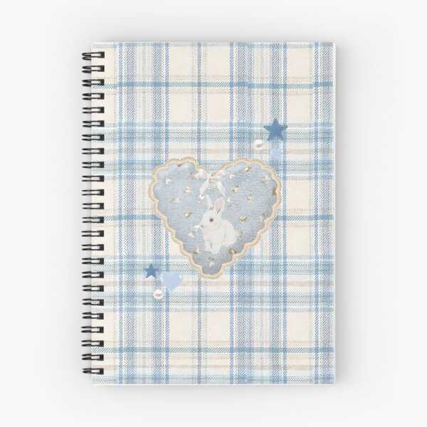 Item preview, Soft Vintage Baby Blue Plaid with Cute Rabbit designed and sold by TellUsTheStory.
