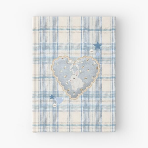 Item preview, Soft Vintage Baby Blue Plaid with Cute Rabbit designed and sold by TellUsTheStory.