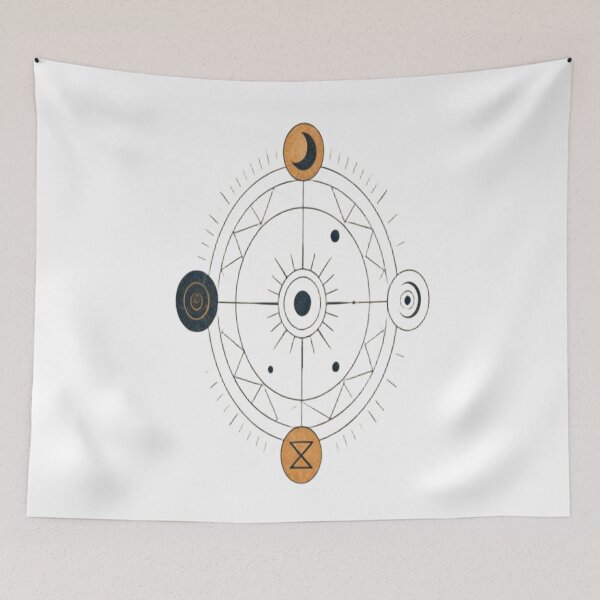 Item preview, Celestial Mandala – Mystical Symbols in Circular Alignment on Parchment designed and sold by Cristhian Almanza.