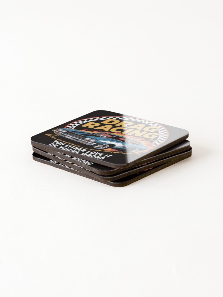 Thumbnail 4 of 5, Coasters (Set of 4), Drag Racing for Race Drivers Bracket Racing Fans designed and sold by RONALPARAD.