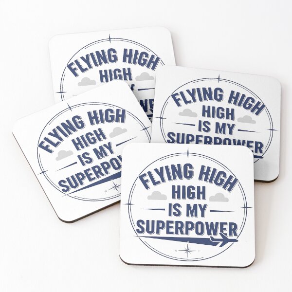 Item preview, Flying High Is My Superpower – Pilot & Aviator T-Shirt Design designed and sold by Muzgle.