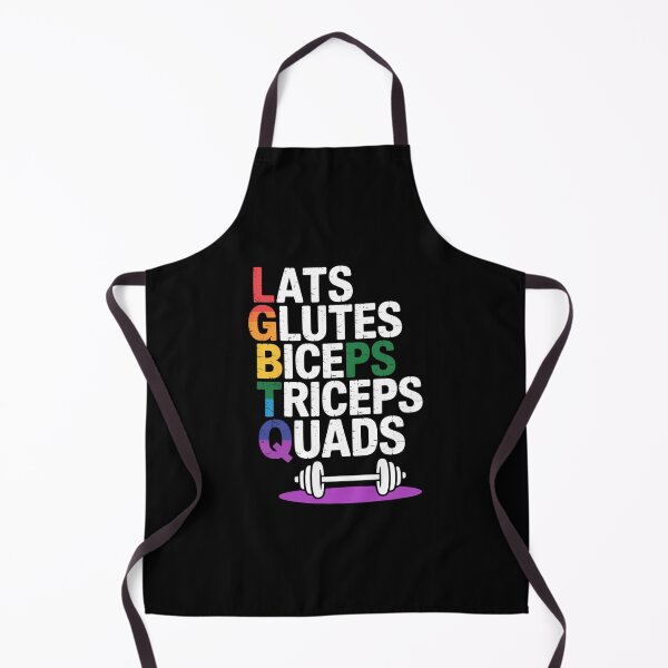Item preview, LGBTQ Lats Glutes Biceps Triceps Quads Weightlifting Rainbow designed and sold by JonathalIngham.