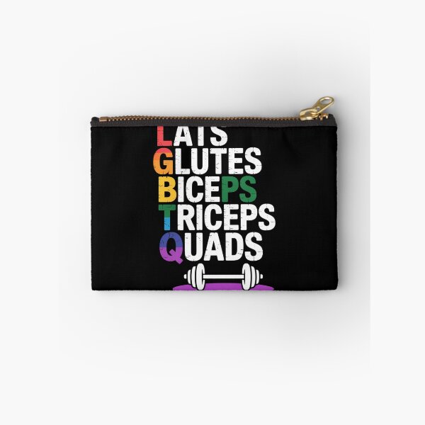 Item preview, LGBTQ Lats Glutes Biceps Triceps Quads Weightlifting Rainbow designed and sold by JonathalIngham.