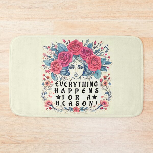Item preview, Motivational quote "EVERYTHING HAPPENS FOR A REASON!" designed and sold by Giulivo Store Graphic.