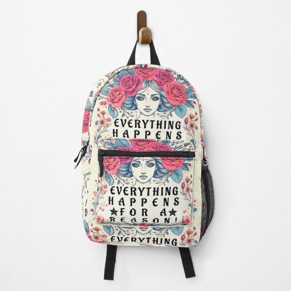 Item preview, Motivational quote "EVERYTHING HAPPENS FOR A REASON!" designed and sold by Giulivo Store Graphic.