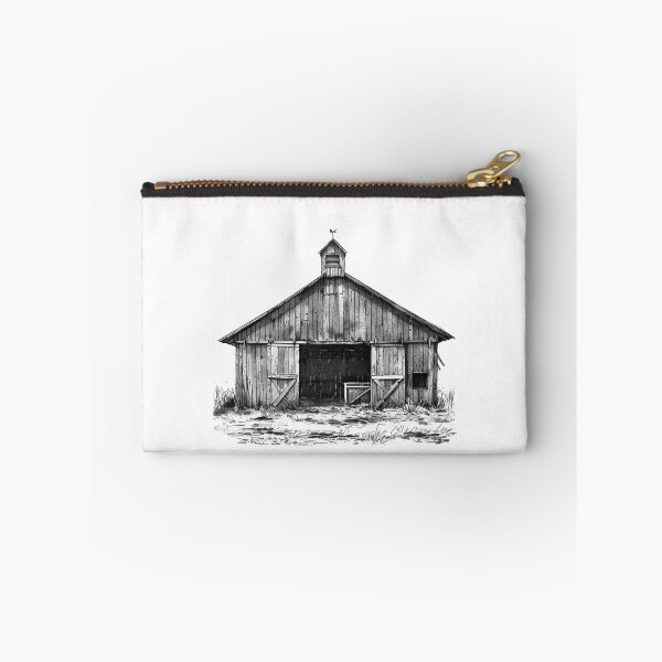 Item preview, Rustic Barn Illustration – Black and White Farmhouse Line Art designed and sold by inkoutninja.