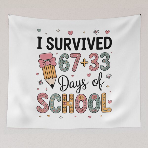 Item preview, I Survived 67+33 Day of School Teacher 100 Days of School designed and sold by JonathalIngham.