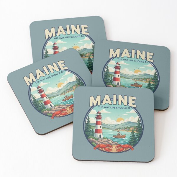 Item preview, Vintage Maine Coastal Scene - The Way Life Should Be designed and sold by Rhythm Thru Art .