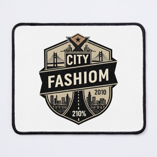 Item preview, City fashion logo with a bridge in the background designed and sold by VerizalShop.