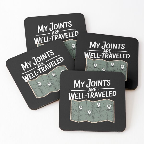 Item preview, My Joints Are Well-Traveled Punny Map Typography designed and sold by Tatianamiobi.