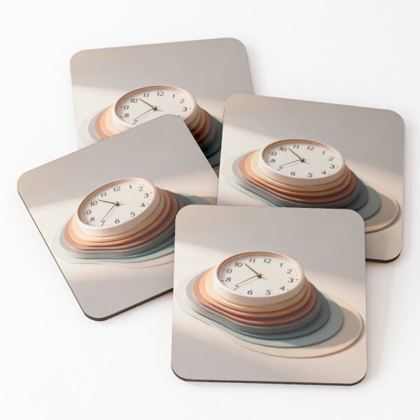Item preview, Fluid Time – Abstract Clock on Layered Shapes and Shadows designed and sold by Cristhian Almanza.