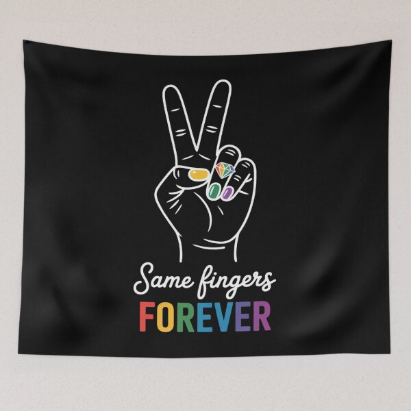 Item preview, Same Fingers Forever Lesbian Wedding 2026 Lesbian LGBT designed and sold by JonathalIngham.