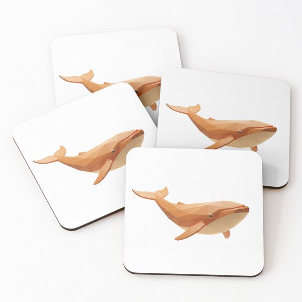 Item preview, Minimalist Orange Low Poly Whale designed and sold by bsbd-action.