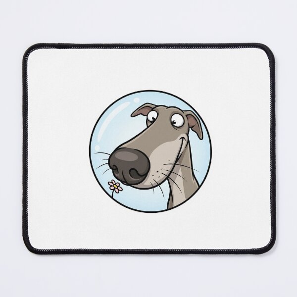 Item preview, Greyhound Smelling Flower designed and sold by EllieMaysArt.