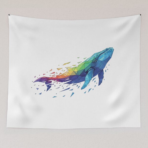 Item preview, Polygonal Whale in Colorful Gradient designed and sold by bsbd-action.