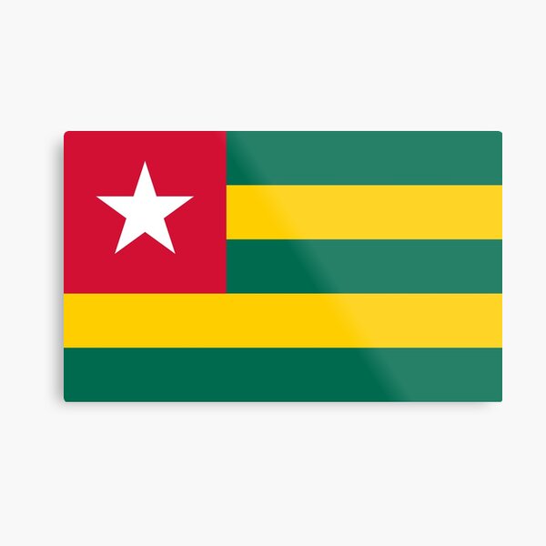 Togo Flag- Designs created from the Togo flag! Metal Print