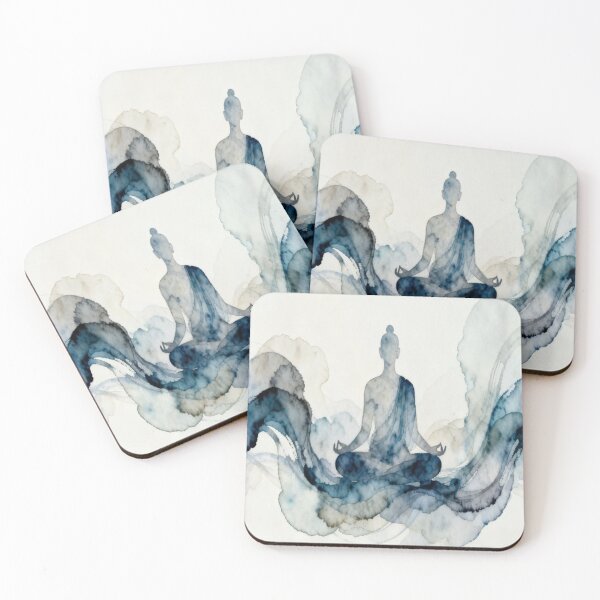 Item preview, Watercolor Meditation Art – Minimal Zen Spiritual Illustration designed and sold by Cristhian Almanza.