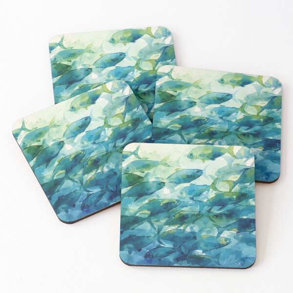 Item preview, Blue Green Teal Ocean Fish Art designed and sold by SeaStarAlex.