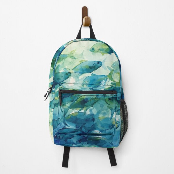 Item preview, Blue Green Teal Ocean Fish Art designed and sold by SeaStarAlex.
