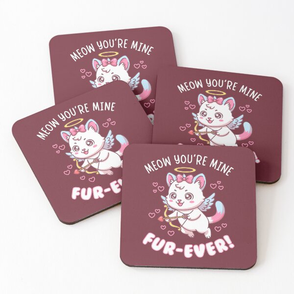 Item preview, Meow You’re Mine Fur-Ever - Cute Cat Valentine Cupid Pun designed and sold by Brogress Project.