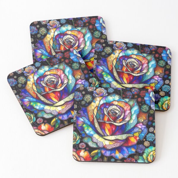 Item preview, Roses in Stained Glass designed and sold by TinCatOutPost.