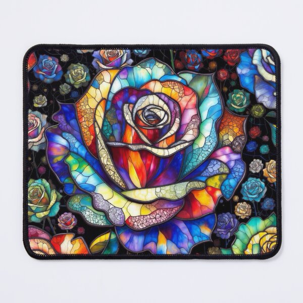 Item preview, Roses in Stained Glass designed and sold by TinCatOutPost.