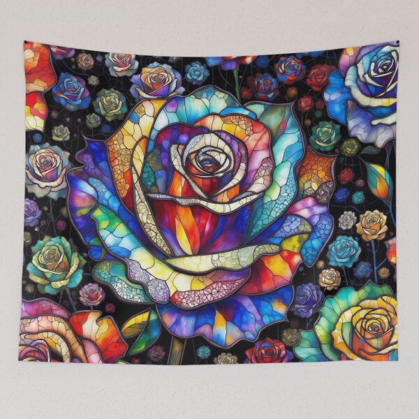 Item preview, Roses in Stained Glass designed and sold by TinCatOutPost.