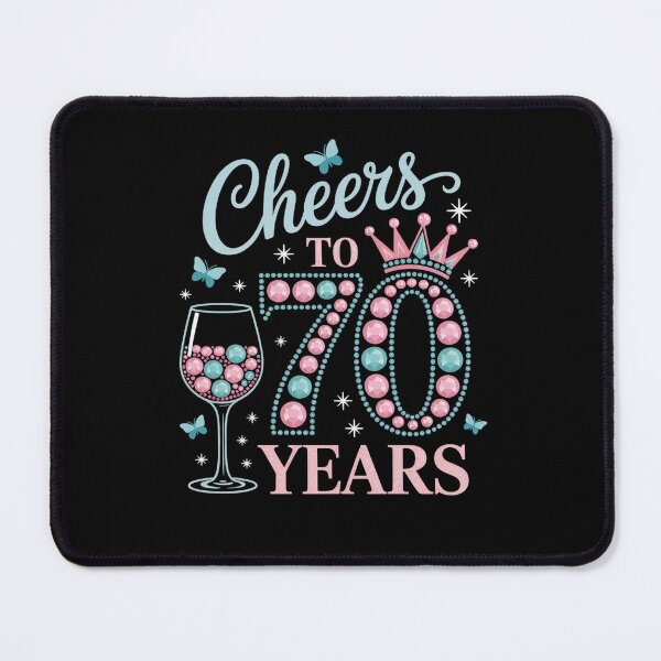 Item preview, Cheers to 70 Years Old 70th Birthday Party 70th Happy Bday designed and sold by catsdothingz.