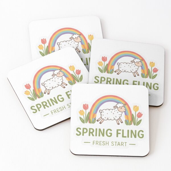Item preview, Spring Fling | Cute Lamb & Rainbow Aesthetic Fresh Start designed and sold by ZyVoAli.