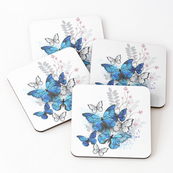 Item preview, Twigs and blue butterflies designed and sold by Blackmoon9.