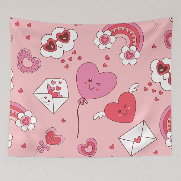 Item preview, Happy Heart Ballons with Love Letter and Rainbow  designed and sold by AnimaliaStar.