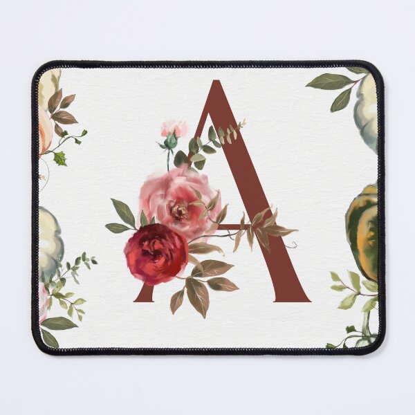 Item preview, Letter A Pumpkins Flowers designed and sold by WildAliceArt.