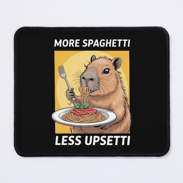 Item preview, More Spaghetti Less upsetti Capybara Eating Pasta designed and sold by CruelShadesSt.