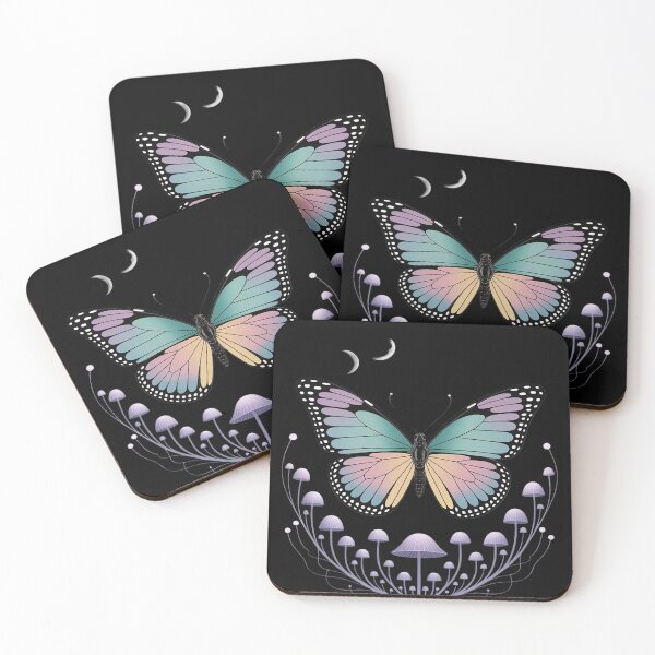 Item preview, Mystical Butterfly Lunar Phases Crystals Boho Spiritual designed and sold by FluoroWave.