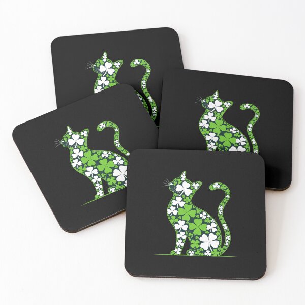 Item preview, Shamrock Irish Cat Graphic Saint Patrick Day for Cat Lovers designed and sold by EllenJast.