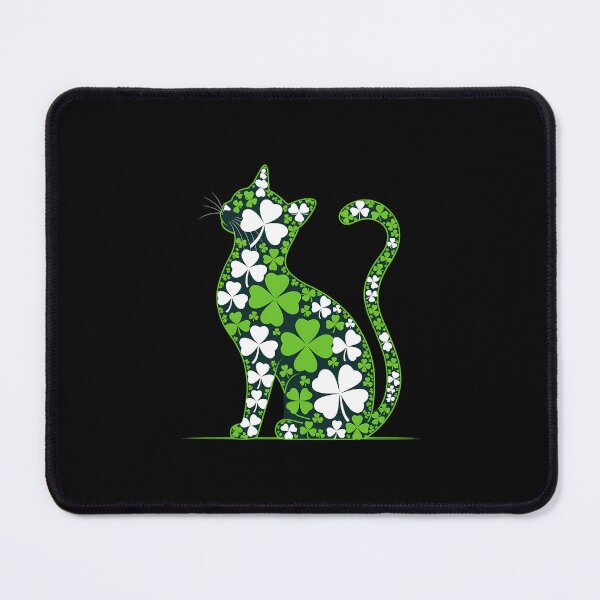 Item preview, Shamrock Irish Cat Graphic Saint Patrick Day for Cat Lovers designed and sold by EllenJast.