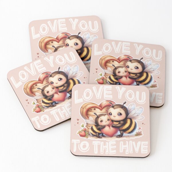 Item preview, Love You to the Hive – Cute Bumblebee Valentine Pun Design designed and sold by SmartyWonders.